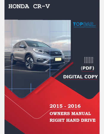 honda cr-v 2015 - 2016 owners manual rhd and lhd